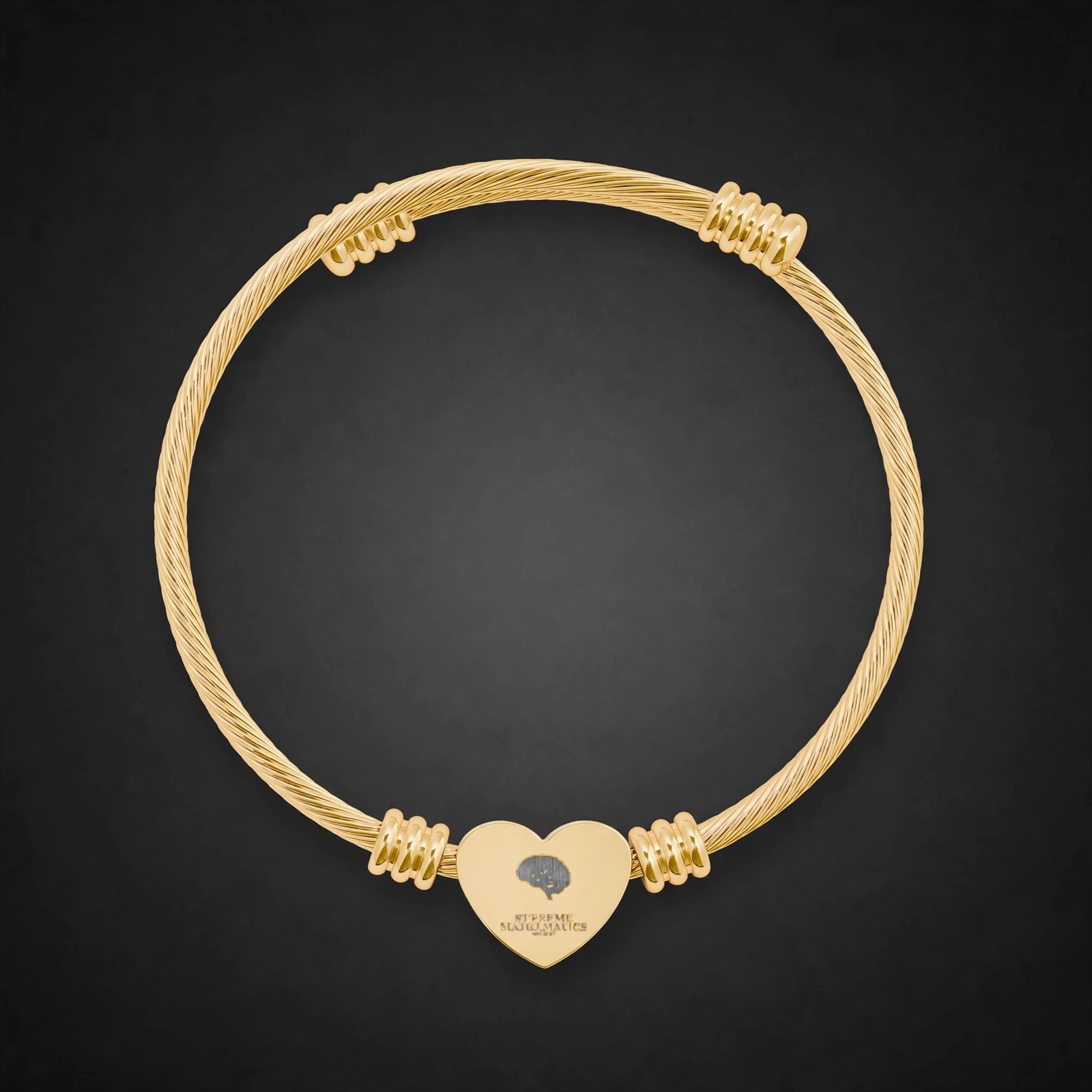 Supreme Mathematics Society 18k Gold Women’s Engraved bracelet - Angle 1