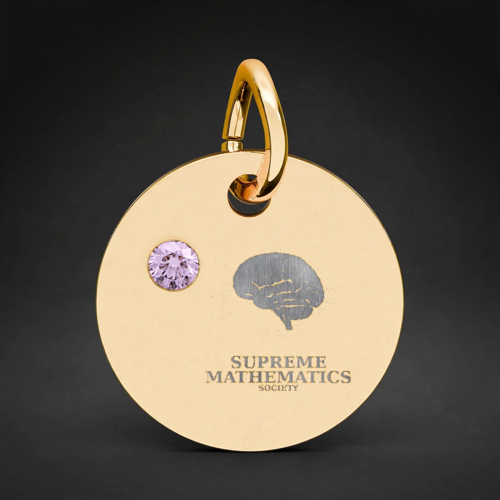 Supreme Mathematics Society 18k Gold Birthstone - Angle 1