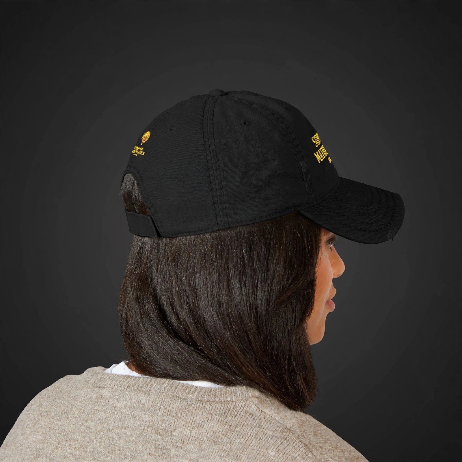 Supreme Mathematics Society Distressed Dad Cap - Angle 4