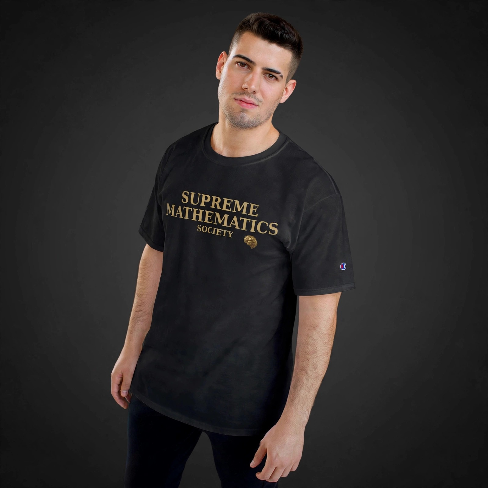 Supreme Mathematics Society Champion Tee Black - Angle 3