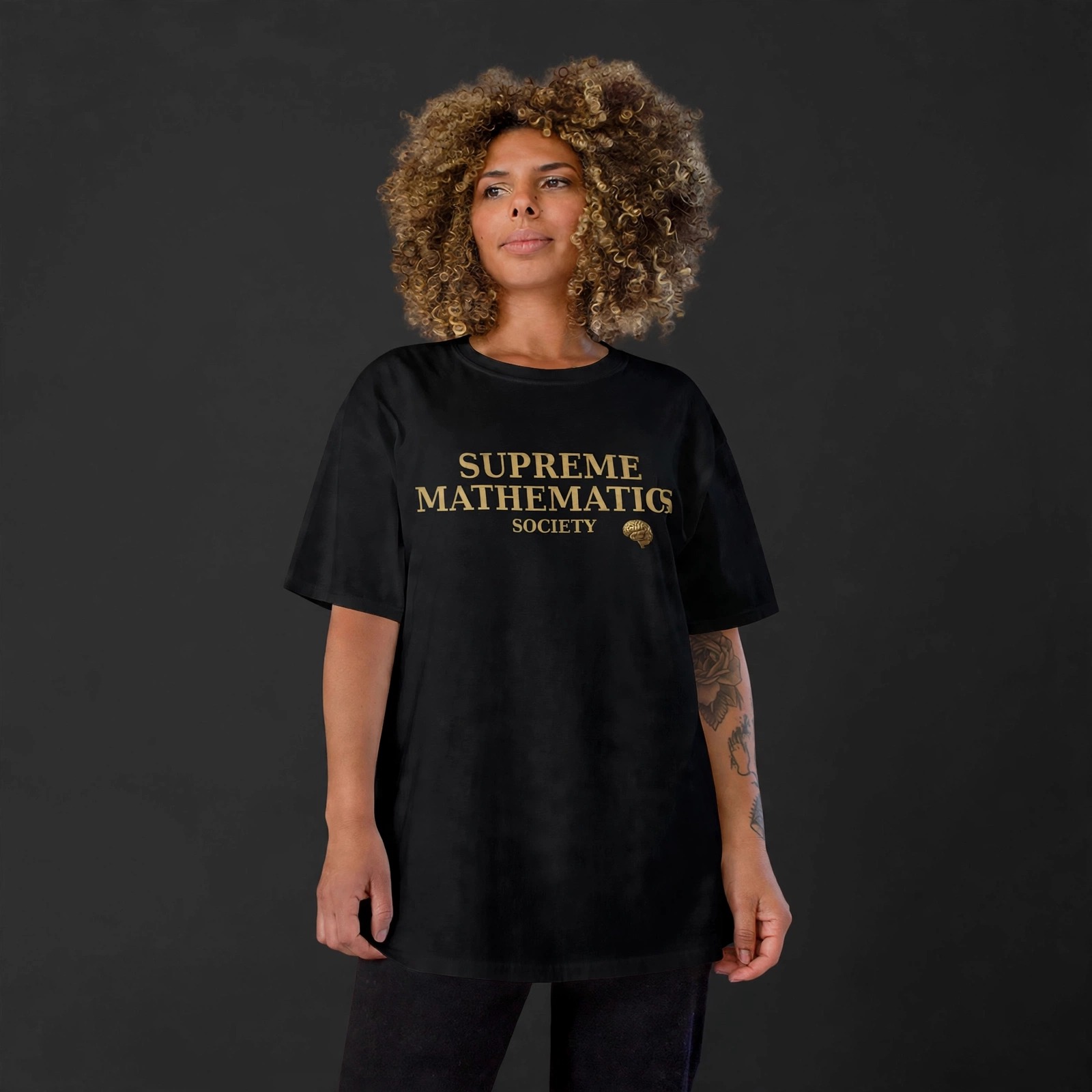 Supreme Mathematics Society Champion Tee Black - Angle 4