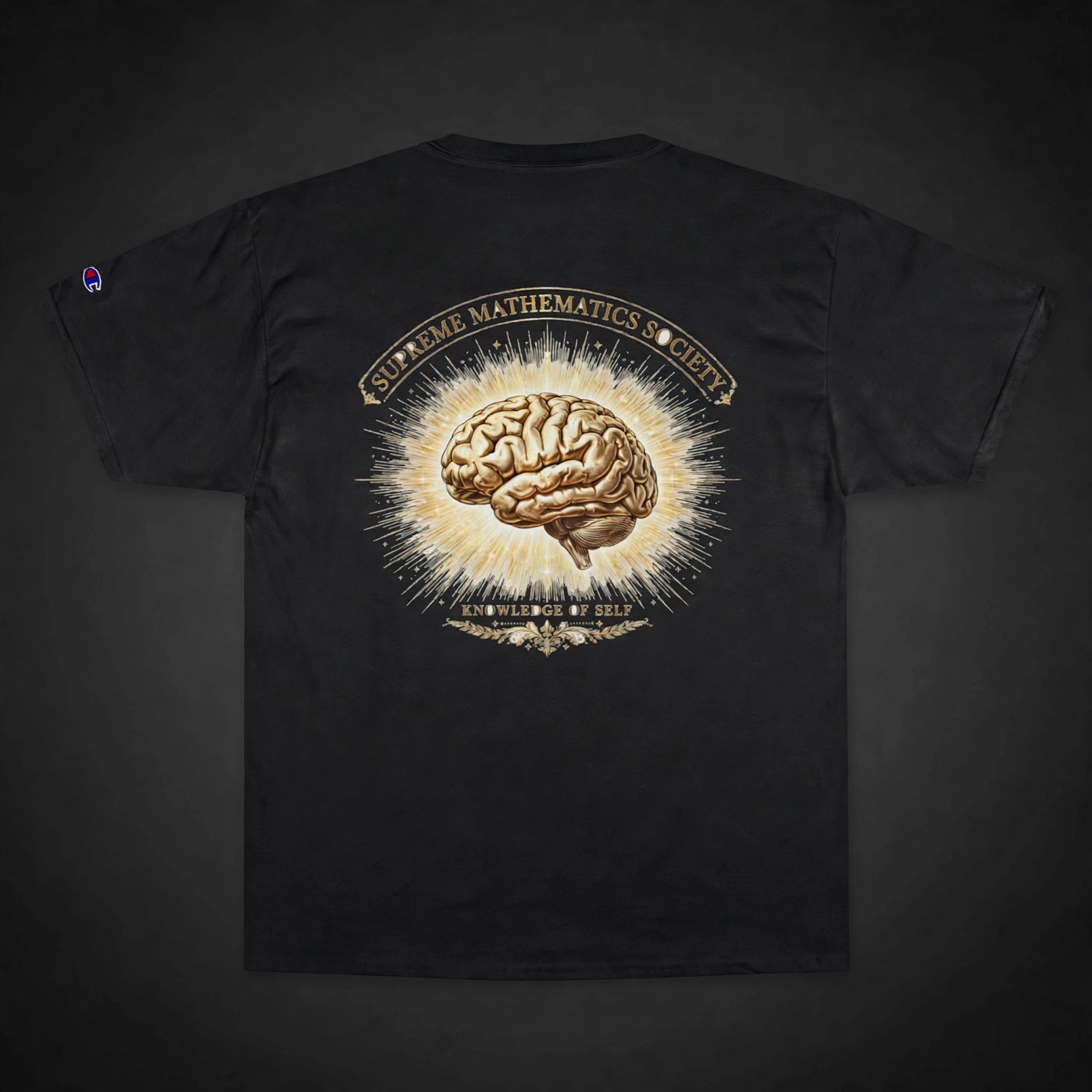 Supreme Mathematics Society champion Tee 2 Black - Angle 2